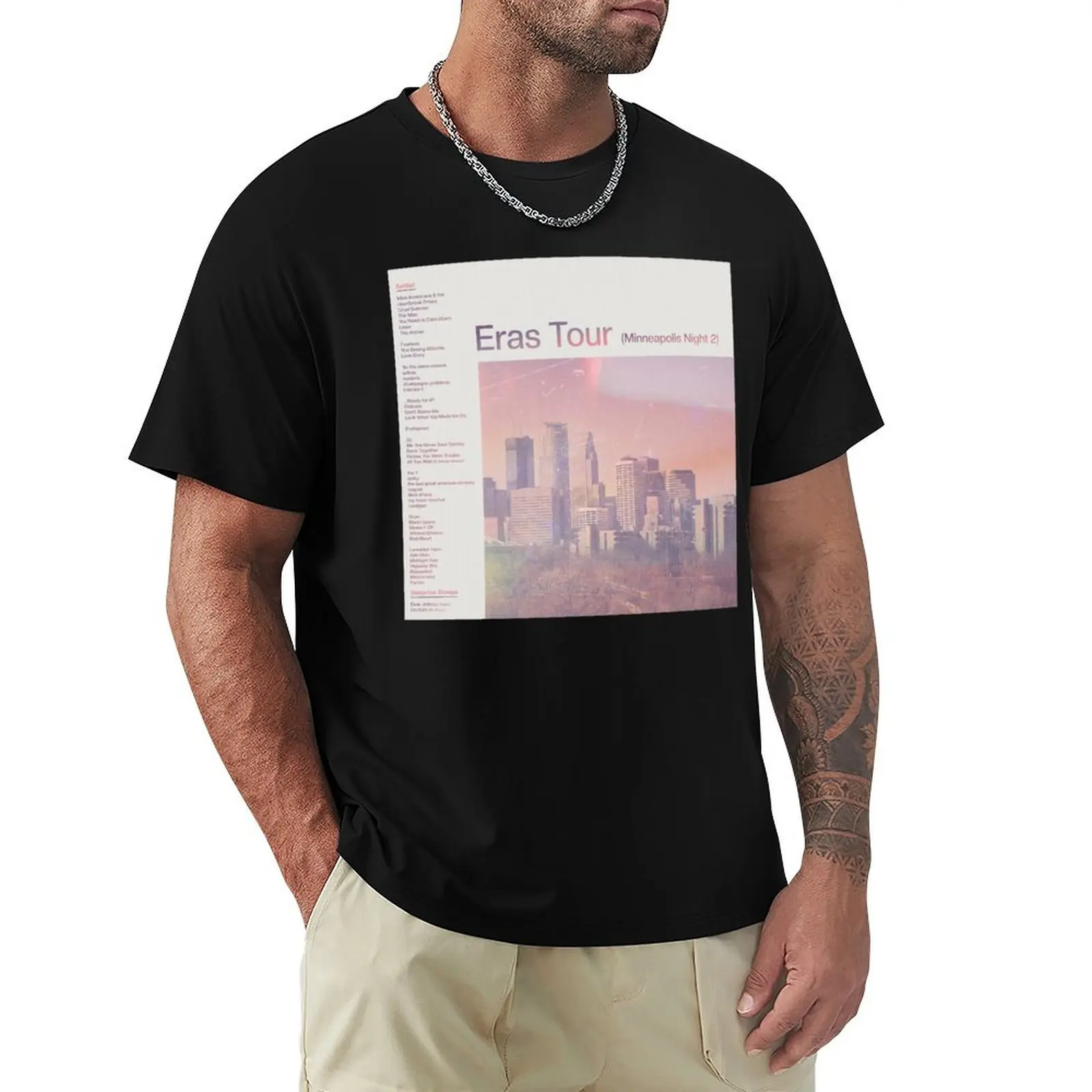 

Eras Setlist Minneapolis Night 2 T-Shirt Big Size Loose Fit Tee Shirt