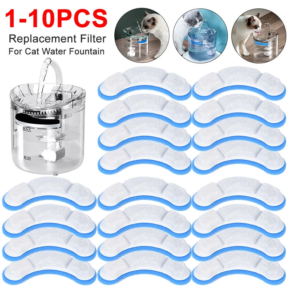 10/5/1PCS Replacement Filter For Cat Dog Water Drinking Fountain Activated Carbon Replaced Filters Fountain Dispenser Feeders