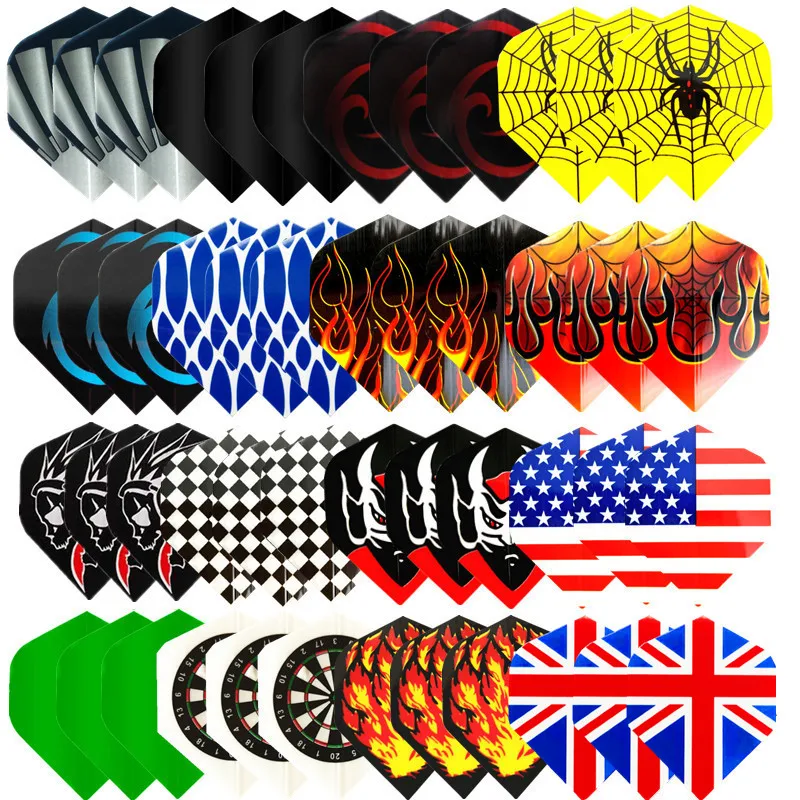 60/48/30PCS Cool Standard Dart Flights Nice Darts Flight Dardos Feather Outdoor Wing Tail Mixed Pattern