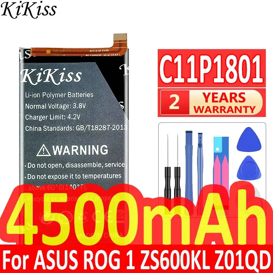

Mobile Phone Battery Reliable Power Safe 4500mAh C11P1801 For Asus Rog 1 ZS600KL Z01QD Game Phone