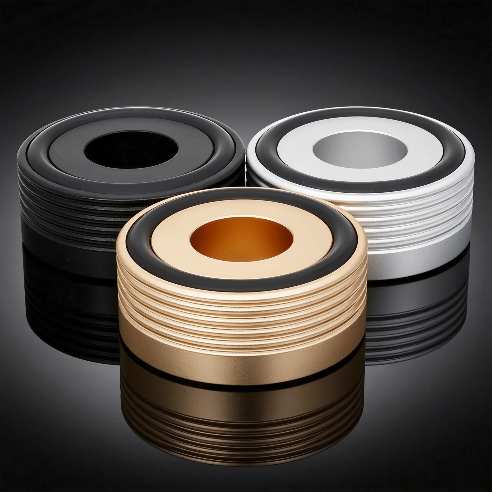 49x22mm Machined Solid Aluminum Isolation Foot Shock Proof Stand Leg Pad Damper For Audio Turntable DAC CD Amplifier Speaker