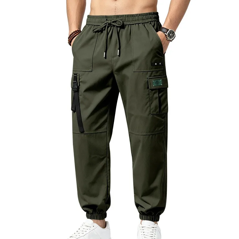 

New Men's Street-Style Workwear Sport Pants, with Elastic Waistband, Multiple Pocket Design, and a Casual and Fashionable Loose