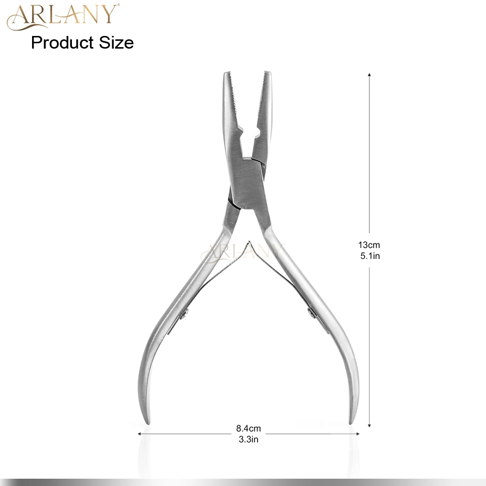 ARLANY Haarverlängerungszangen-Set, Microlink-Zange für Mikroperlen, Ringe, Haarschlaufenwerkzeug, gebogene Nadel zum Nähen von Schussverlängerungen