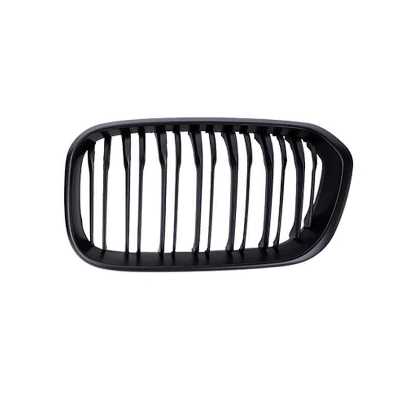 Car Front Kidney Grille Bright Black Front Bumper Double Slatted Grille for BMW 1 Series F20 F21 2015 - 2017 Racing Grille