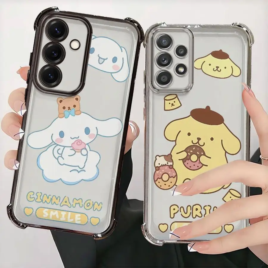 الكرتون سانريو سينامورول الحال بالنسبة لسامسونج غالاكسي A33 A25 A16 A35 A36 A26 A24 A13 A15 A52 A55 A21s غطاء الهاتف