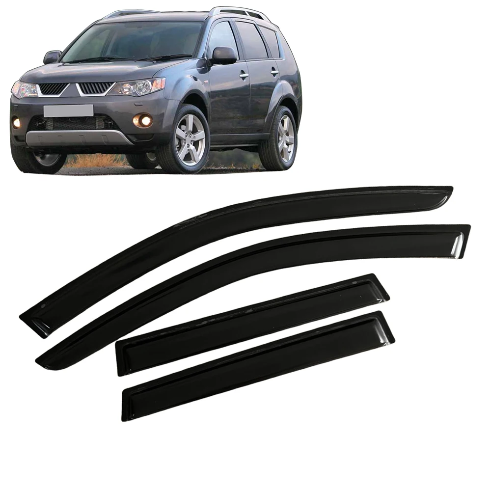 Window Visor for MITSUBISHI OUTLANDER 2007 2008 2009 2010 2011 2012 2013 Wind Deflectors Rain Guards Door Visor Vent Shades
