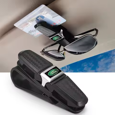 1Pcs Car Sun Visor Glasses Box Emblem Sunglasses Clip Card Ticket For Land Rover Freelander Range Rover Velar Sport Discovery 2