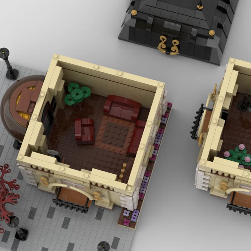 3224 pz MOC Modulare Casa di Lusso Modulare Modello Building Blocks Architettura FAI DA TE Regali Di Natale Idea Giocattolo di Mattoni Per Bambini Compleanno