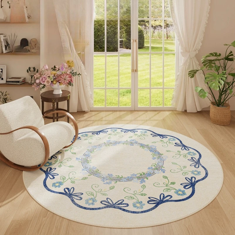 Home Textiles France - French Style Bedroom Decor Round Carpet