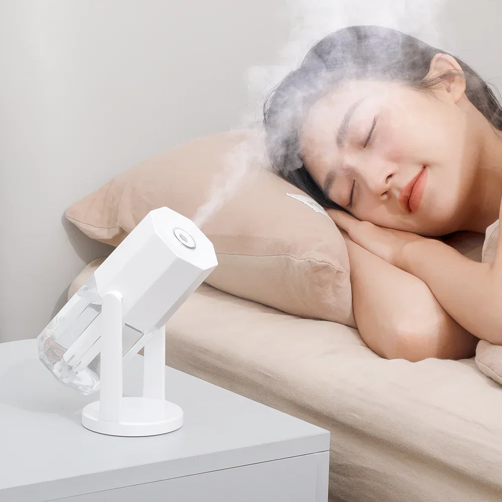 Umidificatore USB da 240 ml per mini umidificatore ad ultrasuoni domestico con lampade notturne a LED per creatore di nebbia da tavolo per ufficio auto