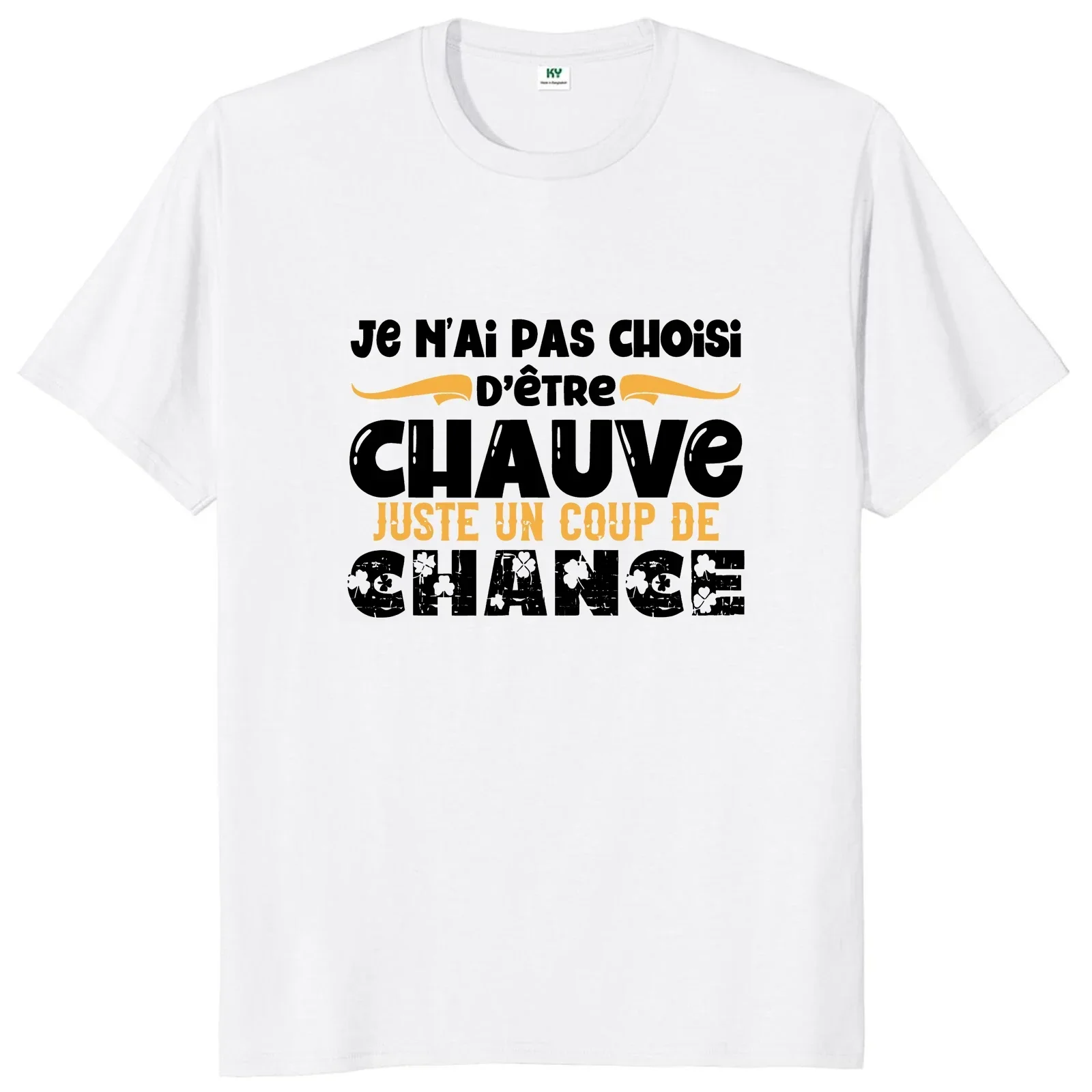 I Didn't Choose To Be Chauve T Shirt Vintage Funny French Bald Dad Jokes Papa Gift Tops 100% Cotton Unisex Soft T-shirt EU Size