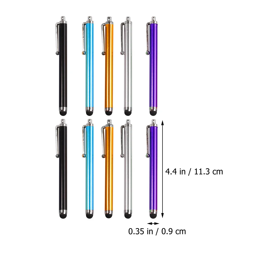 Embouts capacitifs remplaçables en Fiber, 10 pièces, pour écran tactile, stylet électronique, tablette, Smartphone, stylet universel