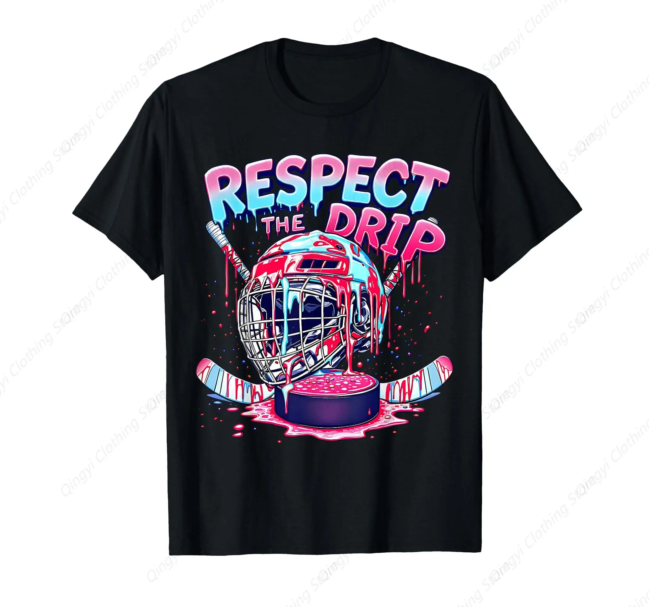 

Hockey Drip For Ice Cream Drip Youth Funny Sports T-Shirt 