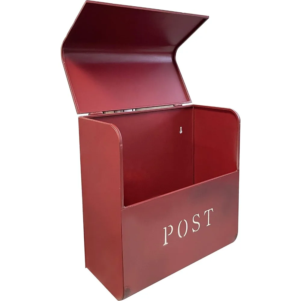 Large Mailbox with Powder Coated Finish, Wall Mount Mailboxes for Outside, Rust Resilient Metal Mailbox for Parcels