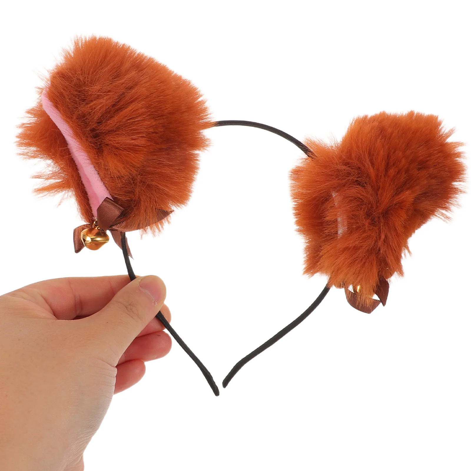 

4pcs Fox Ears Headband Faux Animal Cosplay Headwear Bell Decor Kawaii Style For Halloween Christmas Birthday Party Festival
