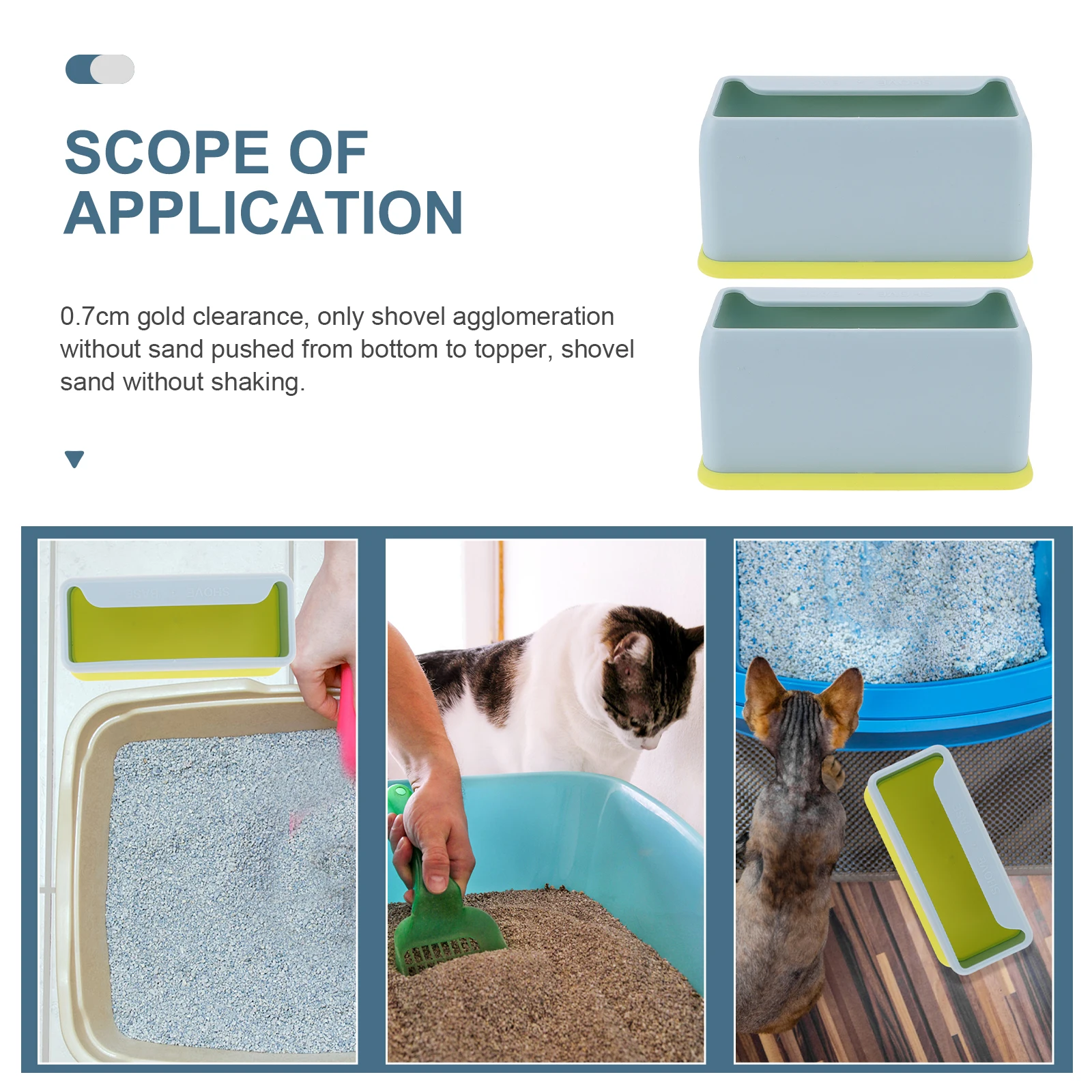 

2Pcs Cat Litter Scoop Holder Premium Plastic Wear-Resistant Stand for Easy Clean-Up and Tidy Floor Maintenance Litter Scooper