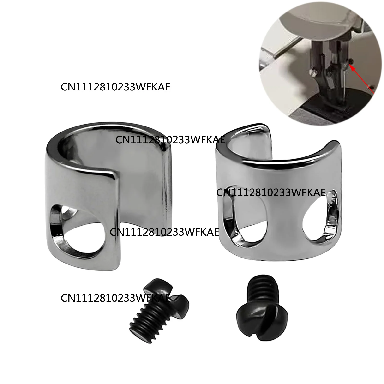 2set Needle Bar Thread Guard and Screw 103-08609+SS-7080510-TP Compatible with JUKI DNU-1541 DNU-1541S Sewing Accessories