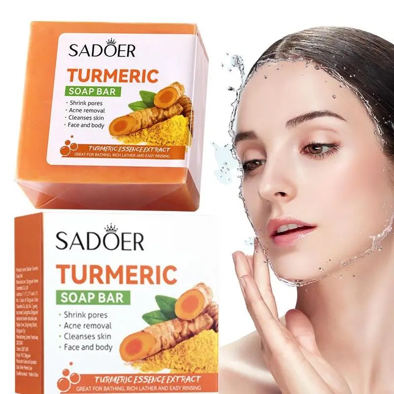 Barre de savon en Turmeric naturel pour femmes, pour les peaux grasses et sensibles