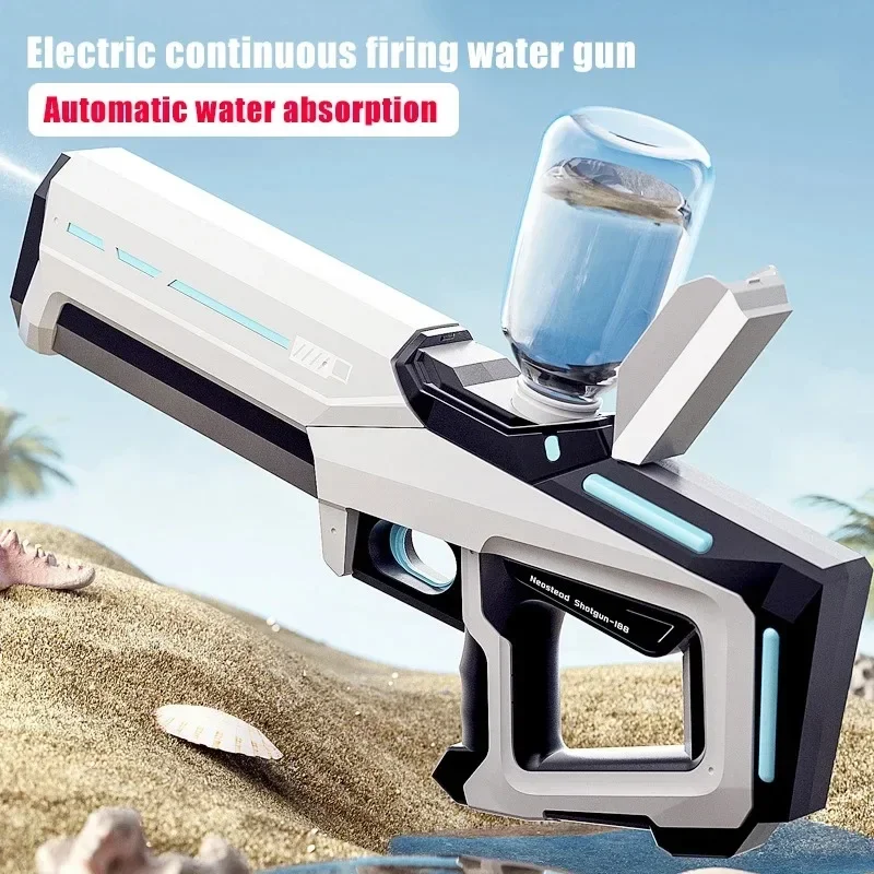Pistole ad acqua elettriche per adulti Potente spruzza d'acqua automatica Aspirazione d'acqua Blasters Estate Giocattolo da spiaggia all'aperto per ragazzi Regalo per bambini