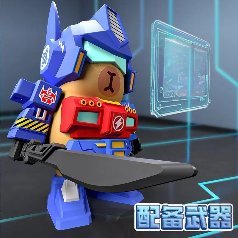 Mini Capybara Magnetic Mecha Armor Set Assembly Model Toy Movable Decorations for Dwarves Robot Mecha Kits Models Toys Gifts