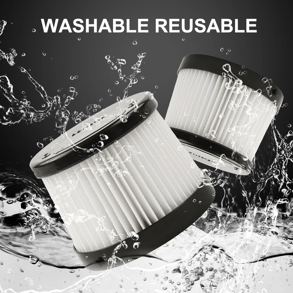 2pcs Filters Washable Reusable For DEWALT DCV501HB 20V Cordless Handheld Vacuum Cleaner DCV5011H Replacement