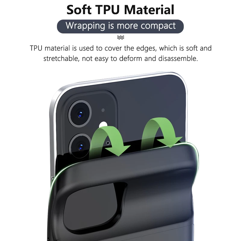 Battery Charger Case For iPhone 13 Pro Max 13 Mini Charging Case For iPhone 12 Pro Max 12 Mini Portable Power Bank Charger Cover