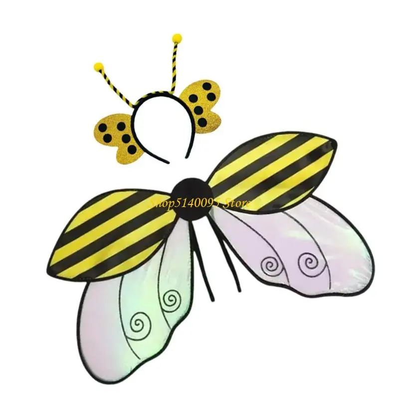 DXAE دعائم أزياء جناح الحشرات القابلة للتنفس لعشاق الكوسبلاي والعروض المسرحية وأشرطة الكتف المرنة #4