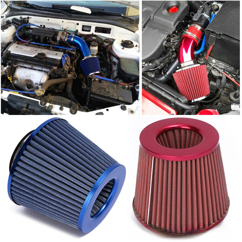 76MM 3 Inch Car Air Filters Induction Kit Sport Power Mesh Cone Universal Car Accessories Cold Air Intake Filter High Flow