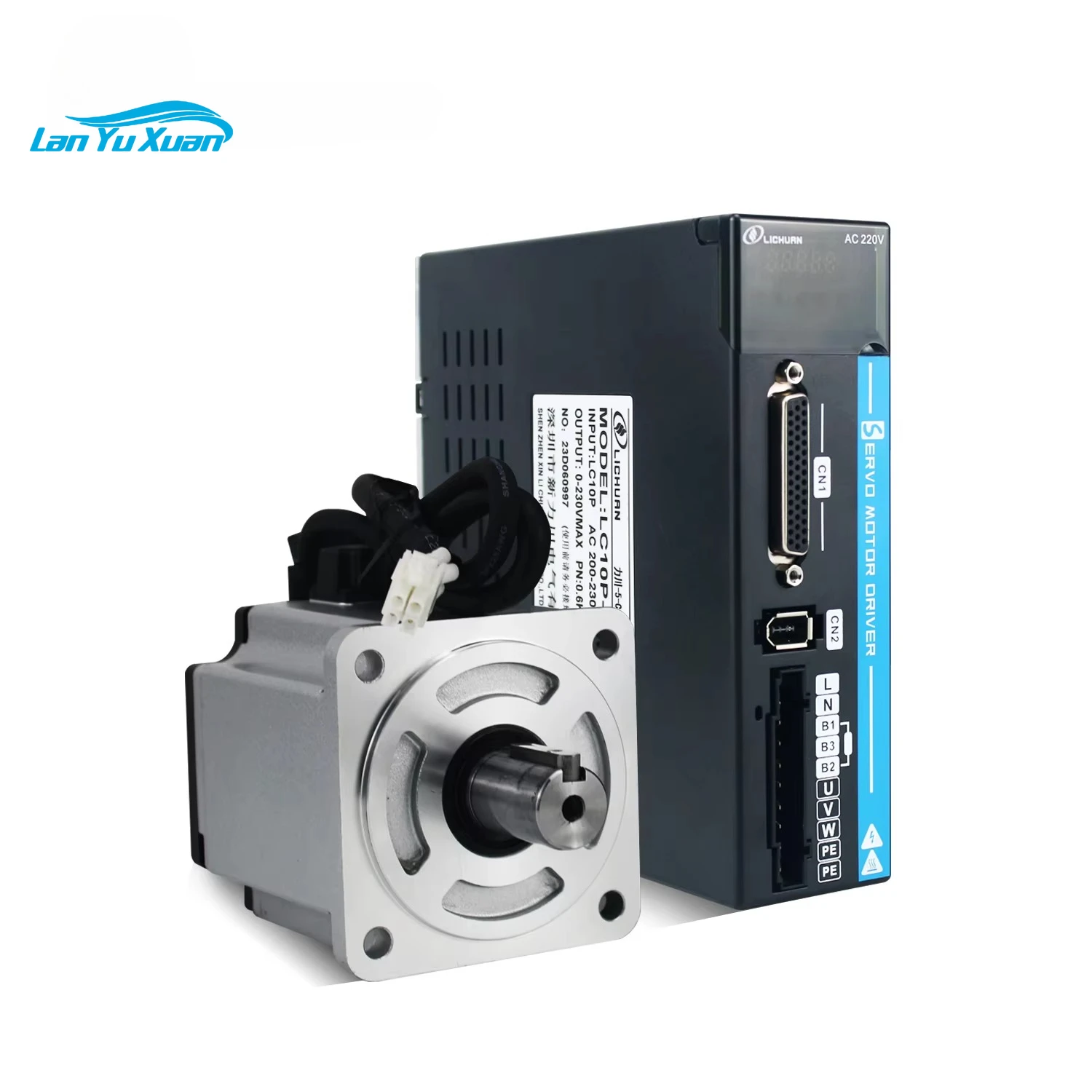 

Servos 80mm 1000W 220V 5.8A 3.2N.m 3000RPM 23bit Absolute Value Servo Motor Kit 80M03230B +LC20P-1000 for CNC Machine