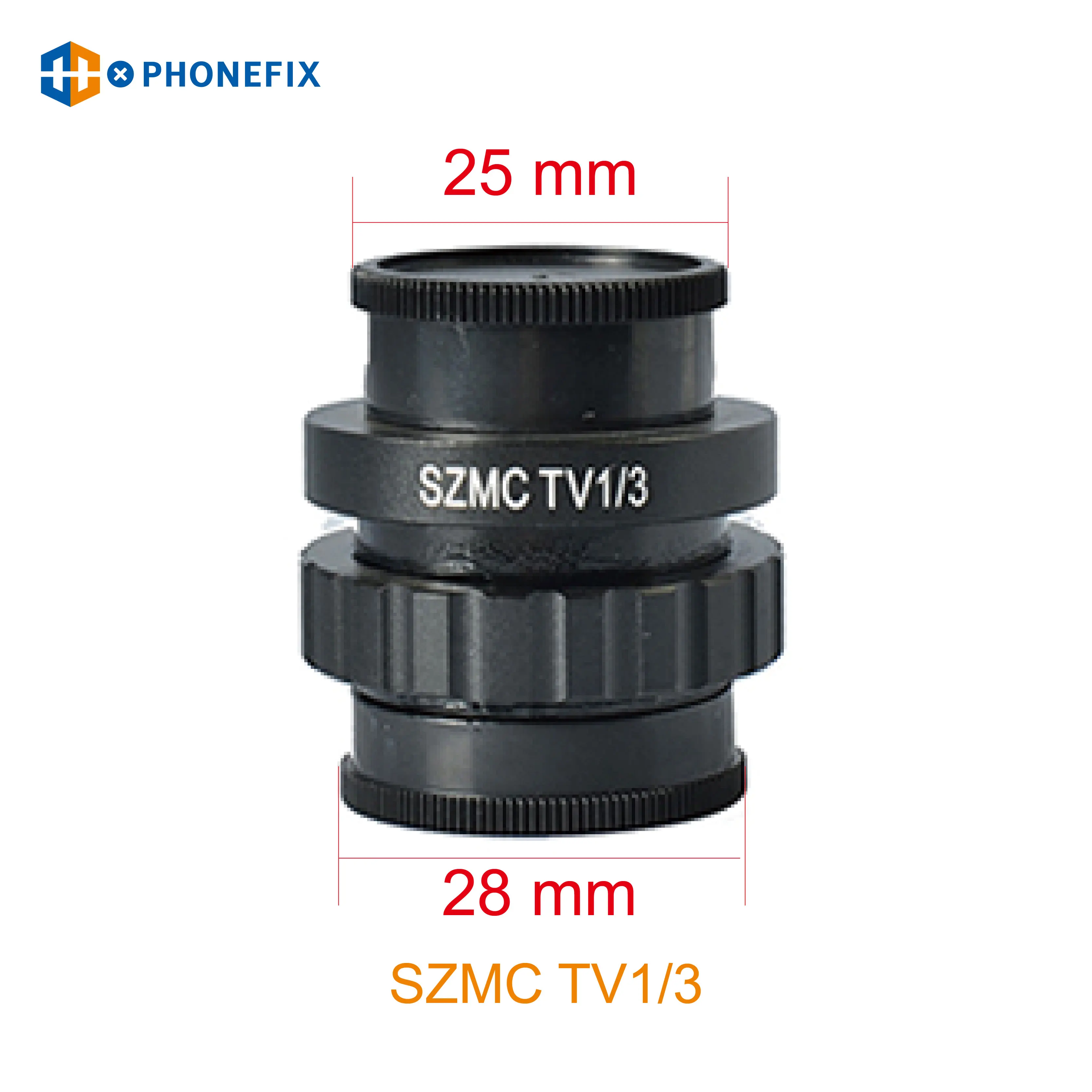 PHONEFIX 0.5X 0.35X 1X C-mount Lens SZMC TV1/2 TV1/3 CTV Adapter For Trinocular Stereo Microscope Replacement Accessories