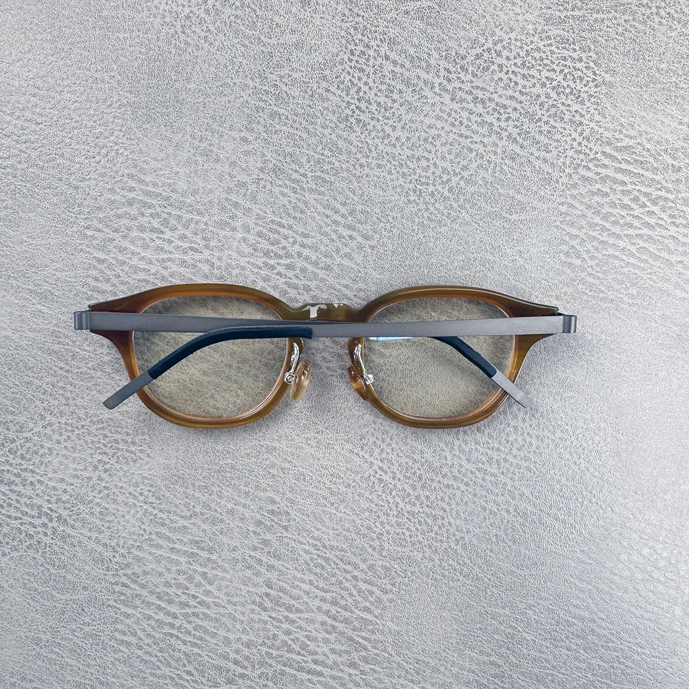 Eyeglass Frames Unique Vintage Titanium Reading Handmade Horn Prescription Man Glasses Frames Myopia Optical Lens Eyeglasses