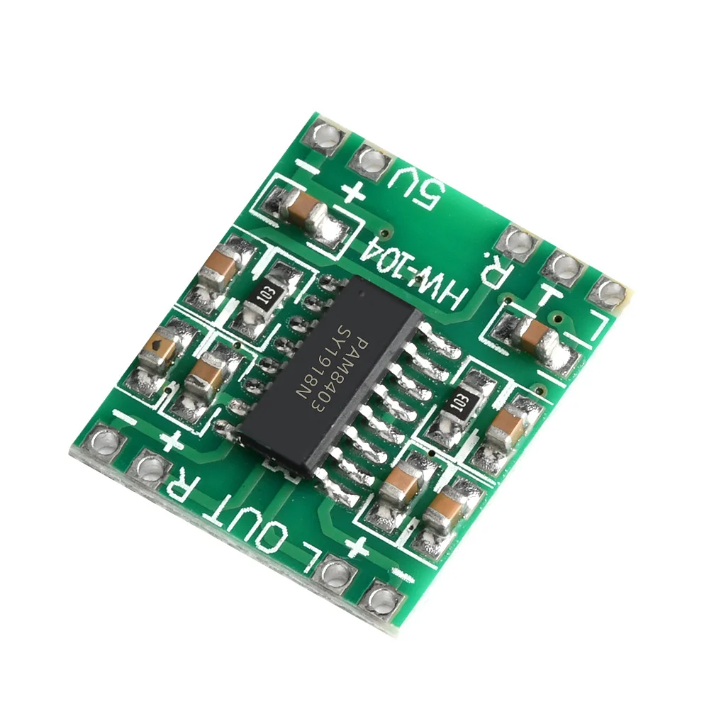 5/10Pcs PAM8403 Super Mini Digital Amplifier Board 2*3W Class D Digital Amplifier Board Efficient 2.5V to 5V Power Supply by USB