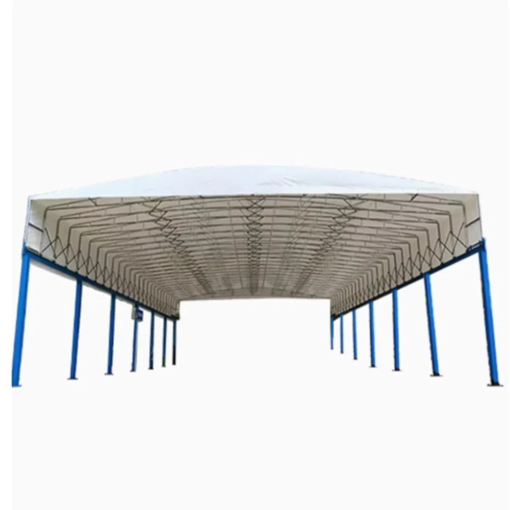 Electric push-pull canopy aisle telescopic canopy track basketball court roof remote control telescopic mobile canopy carport