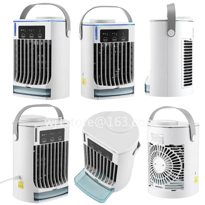 Air Cooler Air Conditioning Fan Small Mobile Air Conditioning Household Humidification Spray Cooling Fan USB Desktop  Fan