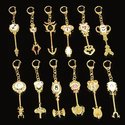 FAIRY TAIL Anime Keychain Women Lucy Same Style Eclipses Spirit Metal Key Chain Man Twelve Constellations Key Ring Cosplay Gift