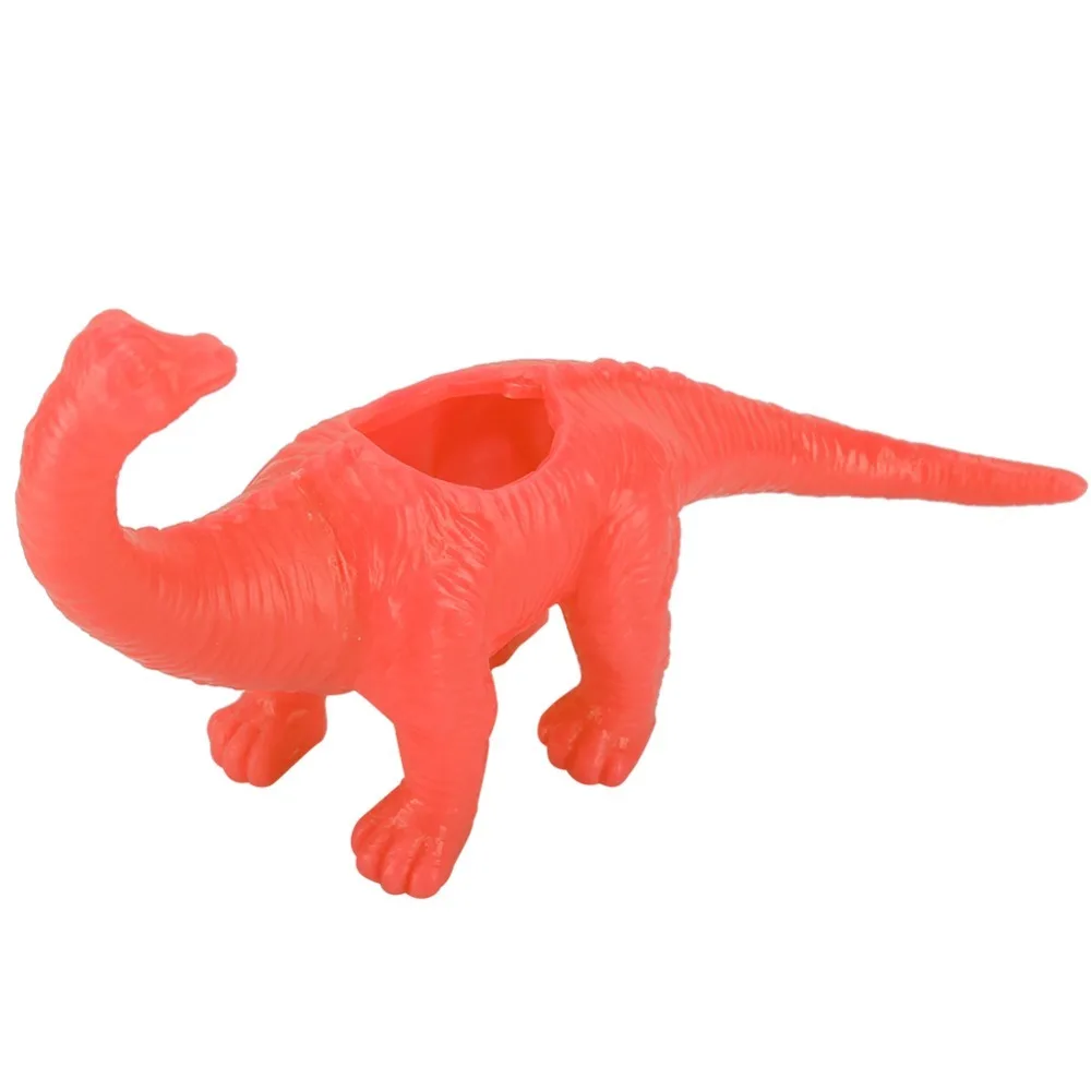 Novelty PVC Dinosaur Flower Pot Yellow 22 x 6 x 12.5cm Animal Planter Animal Shape Design Garden Decoration Pot For Cactus Plant