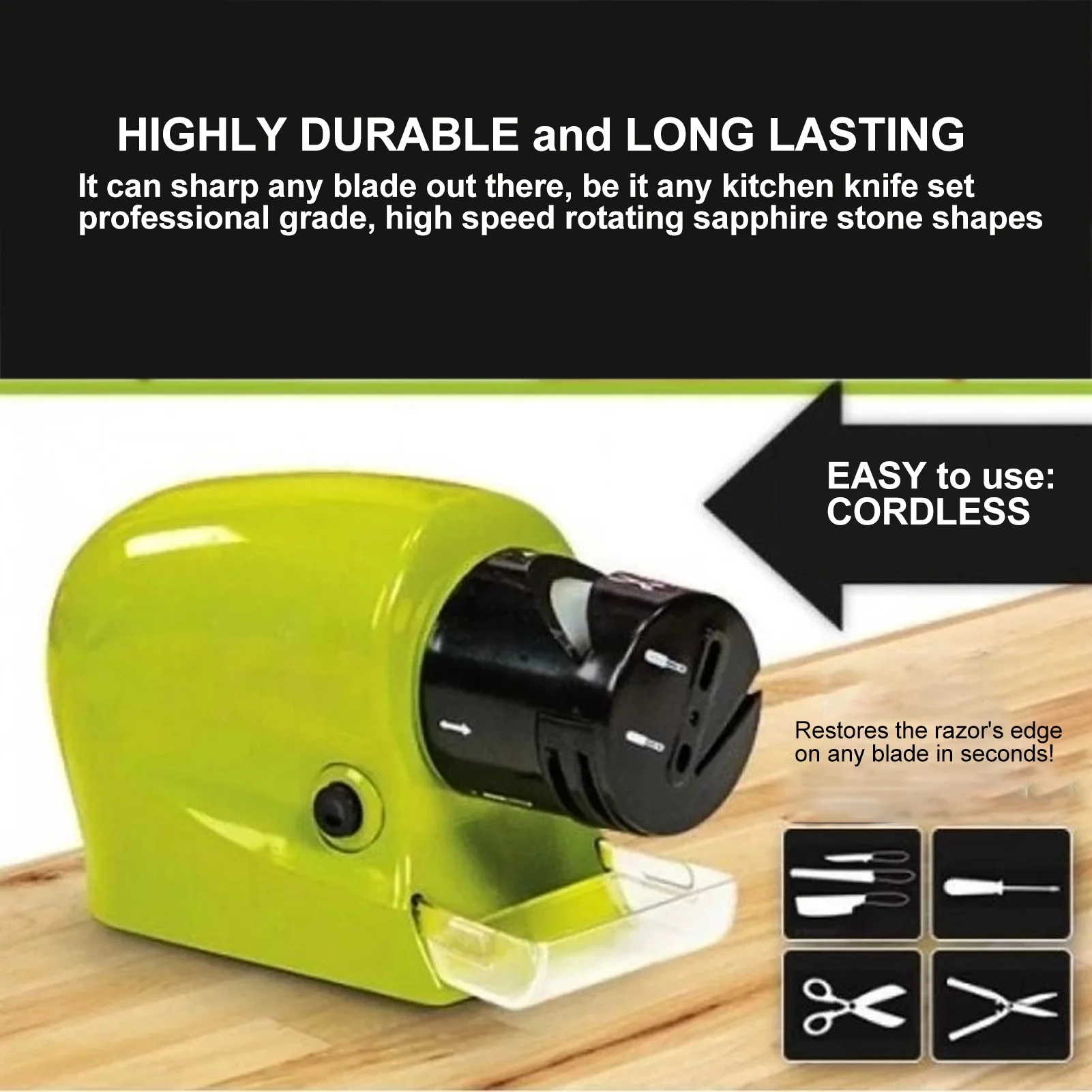 Electric Knife Sharpener Electric Knife Sharpening Machine Tool for Household Kitchen Knife Sharpener for Kitchen Knives