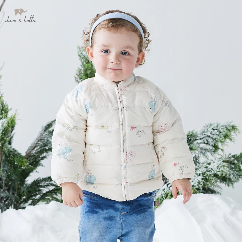 Dave Bella Children Jackets Fall Winter Baby Girls Parkas Kids Puffer Jacket Duck Down Coat Toddler Outerwear DB4223465