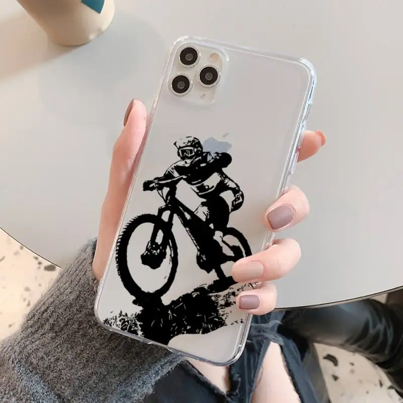 Bicycle Bike Sport Phone Case for iPhone 11 12 13 mini pro XS MAX 8 7 6 6S Plus X 5S SE 2020 XR clear case