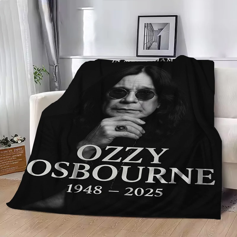 O-Ozzy Osbourne Printed Soft Warm Flannel Throw Blanket.Office Nap Cape,Camping,Outdoors,Bed Sheet,Living Room,Sofa blankets.