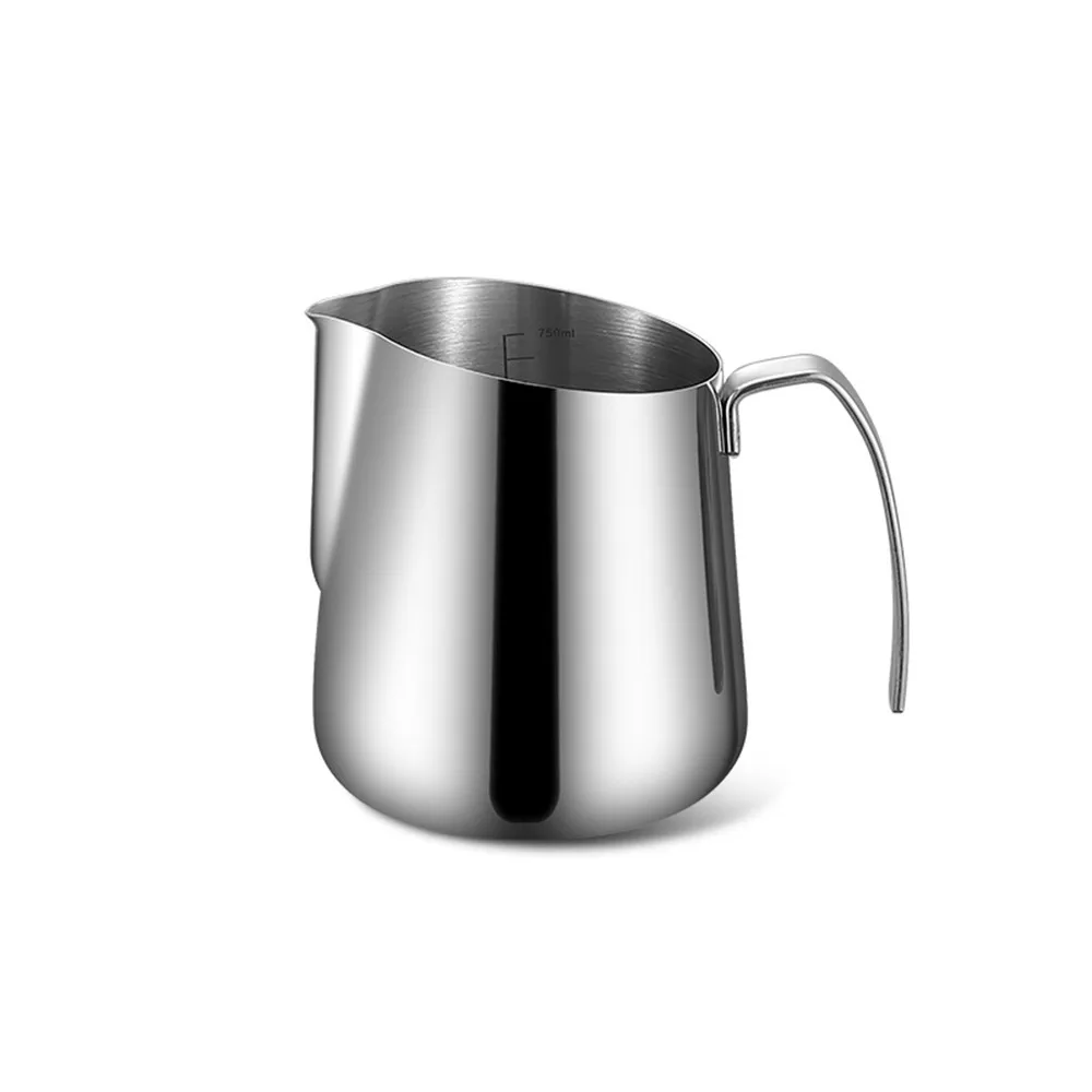 

Stainless Steel Milk Frothing Pitcher 500/750ml Clear Scale Latte Art Jug No-drip V-Mouth Design Espresso Steaming Pitchers