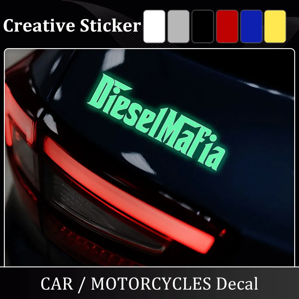 Stickers for Car Diesel Mafia Waterproof Decal Funny Reflective Sticker for Auto Window Body Decoration Creative Accessories