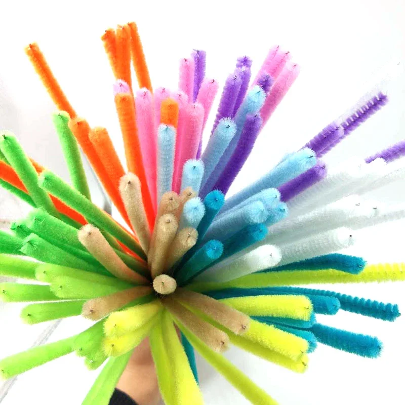 50pcs 30cm Colorful Chenille Stems Pipe Cleaners kids Educational Toys Handmade Christmas Birthday Party DecorDIY Craft Supplies