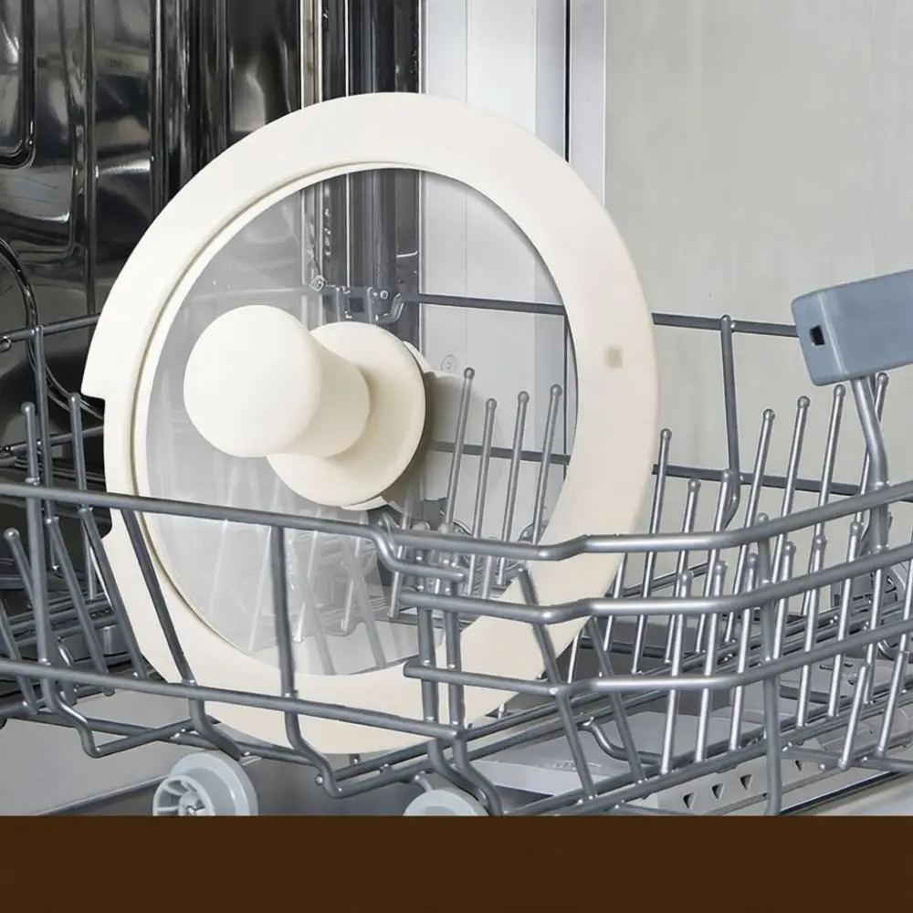 Universal Tempered Glass Cookware Lid Food Grade Silicone Edge Steam Proof Replacement Pot Cover For Kitchen Pan Pot