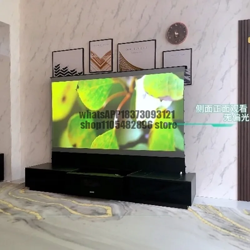 All-electric floor lift screen curl screen integrated laser TV cabinet 100 inch lift 4K smart cinema home