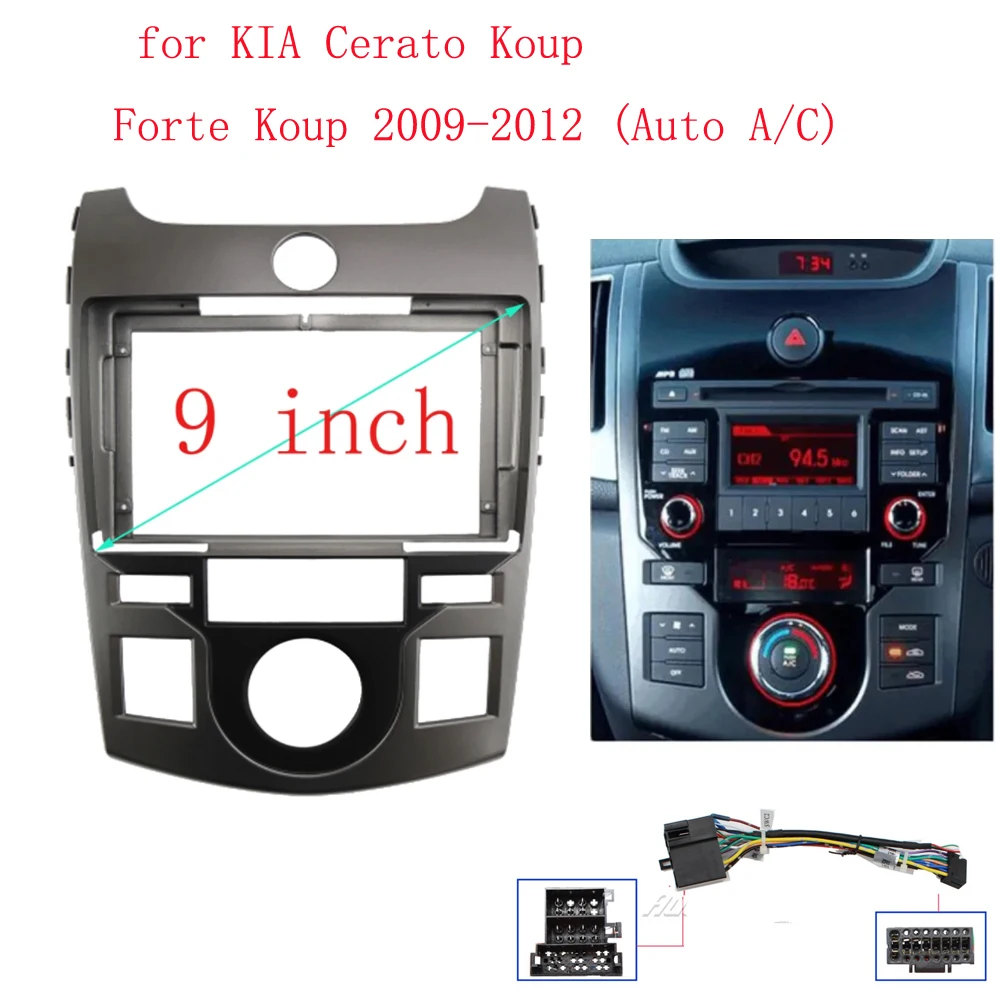 9 Inch Car Audio Frame For KIA Forte Cerato 2009-2012 Android Radio Audio Multimedia Player Install Panel