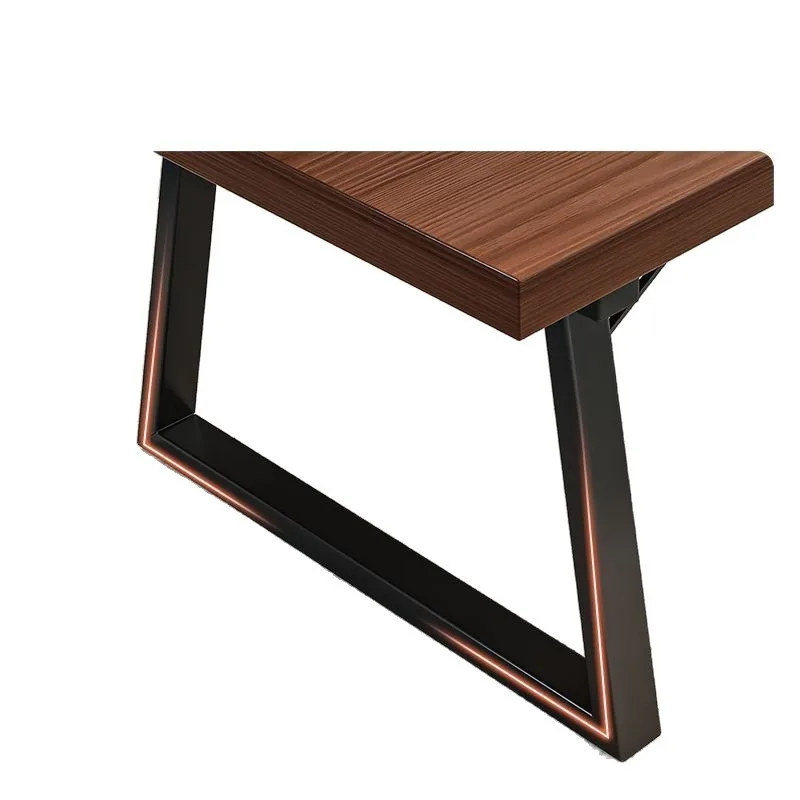 Solid wood color  and chair combination one  five chairs drinking tea table new Chinese style negotiation office large board