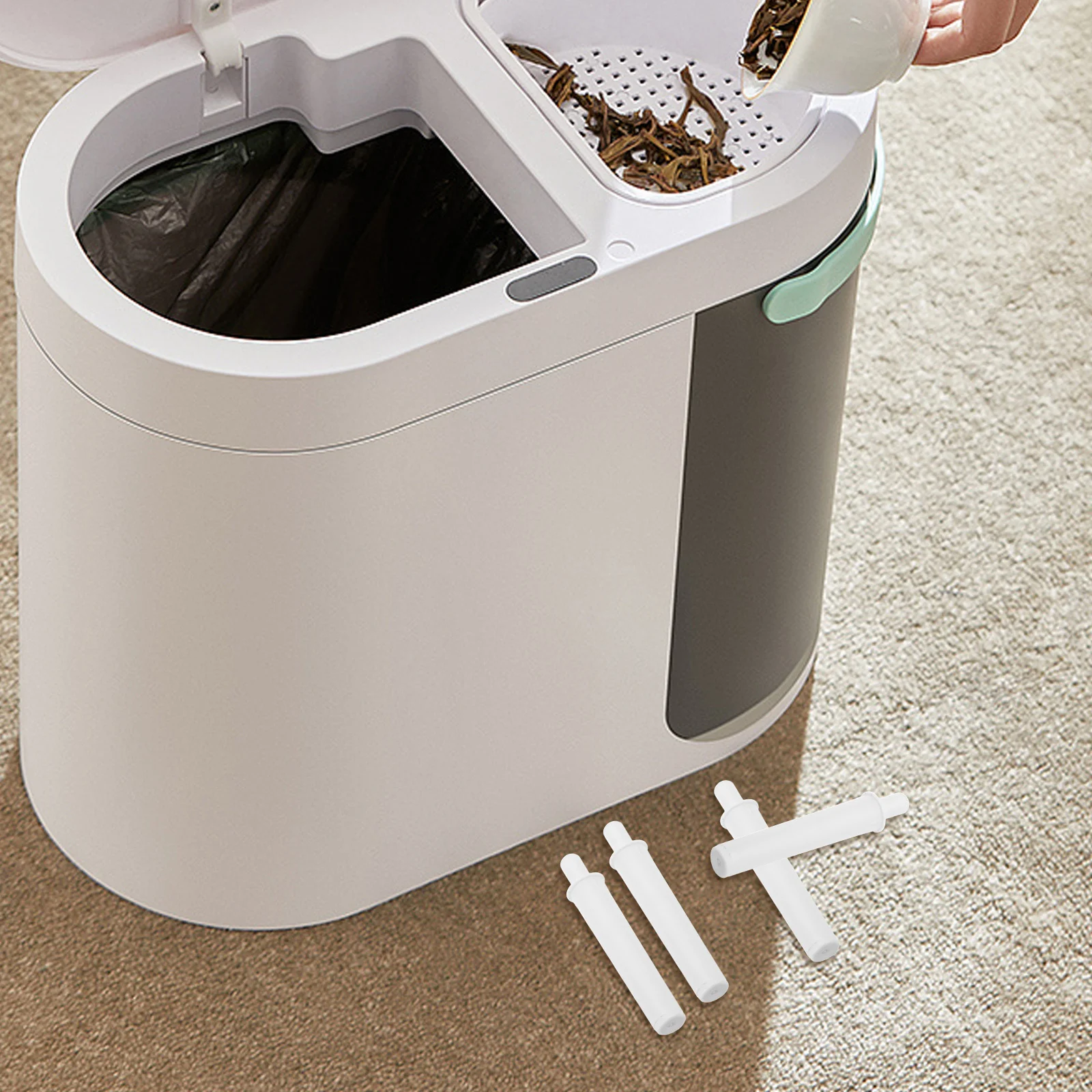 

10Pcs Universal Trash Can Lid Damper Replacement Plastic Soft-Close Mechanism Hydraulic Buffer for Kitchen Cabinets Quiet