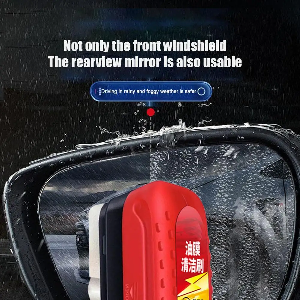 Car Oil Film Cleaning For Car Window Front Rear Windshield Glass Remover Dirt Cleaner With Brush For Public Transportation Taxis