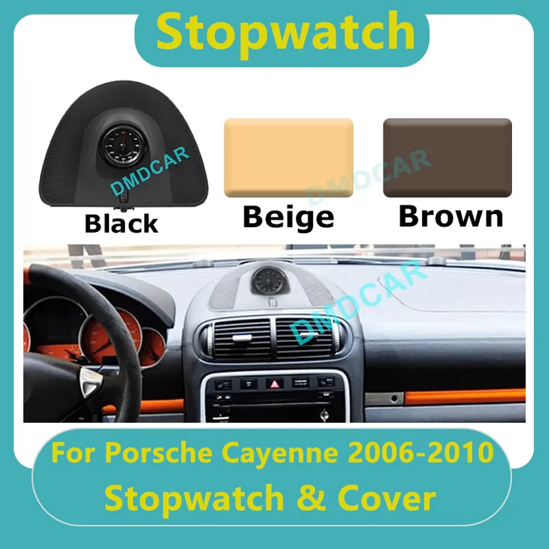 

Car Dashboard Stopwatch Interior Center Decoration Clock Time Support Sport Chrono For Porsche Cayenne 2006-2010